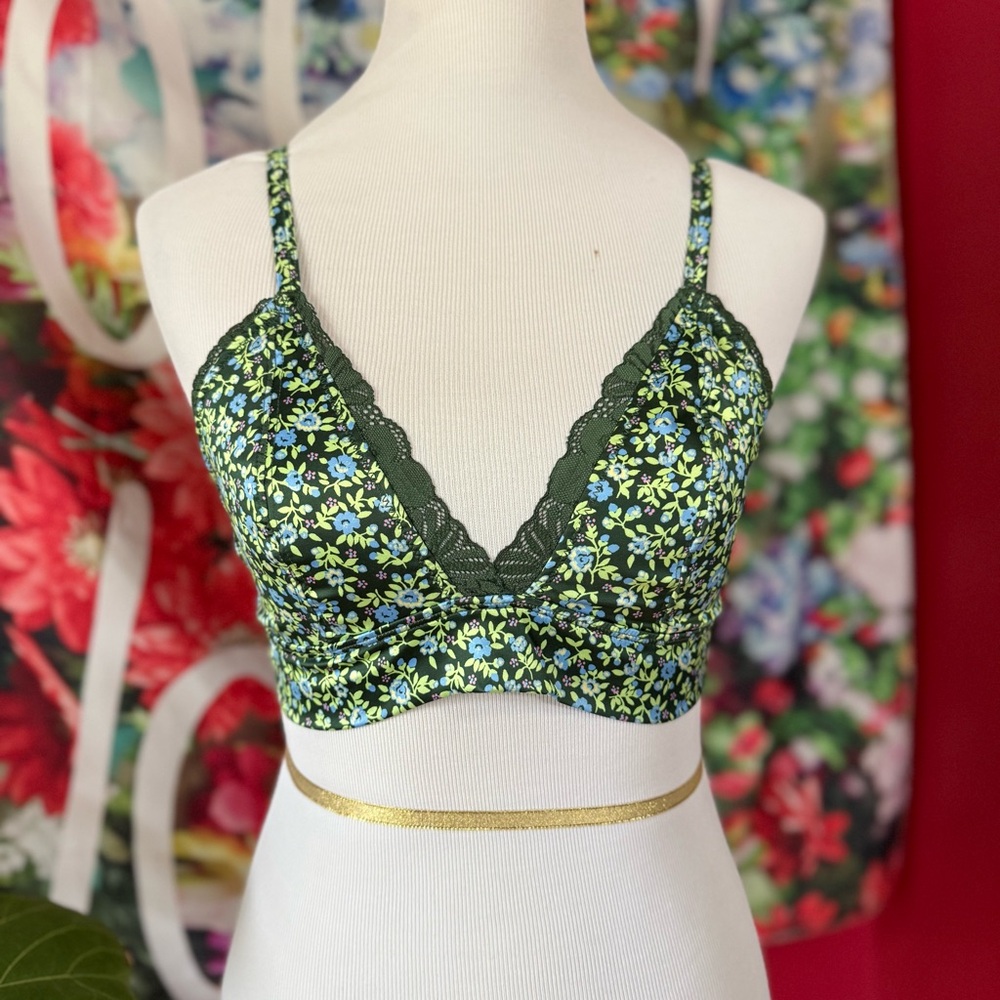 Aerie Shine Triangle Bralette- Like New